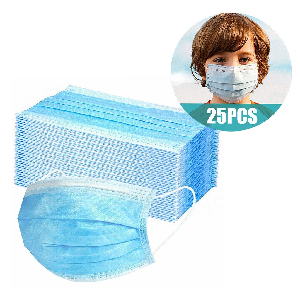 In Stock 25pc Respirator Scarf Mascarilla Mask For Face Ѭܬ Mascherine Disposable Respirator Industrial 3ply Ear Loop Masque